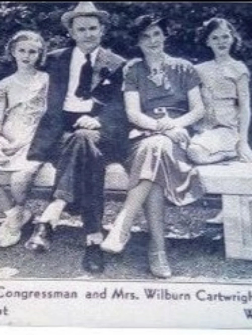 Vintage Family Photograph 1940s Named Portrait Wilburn Cartwright